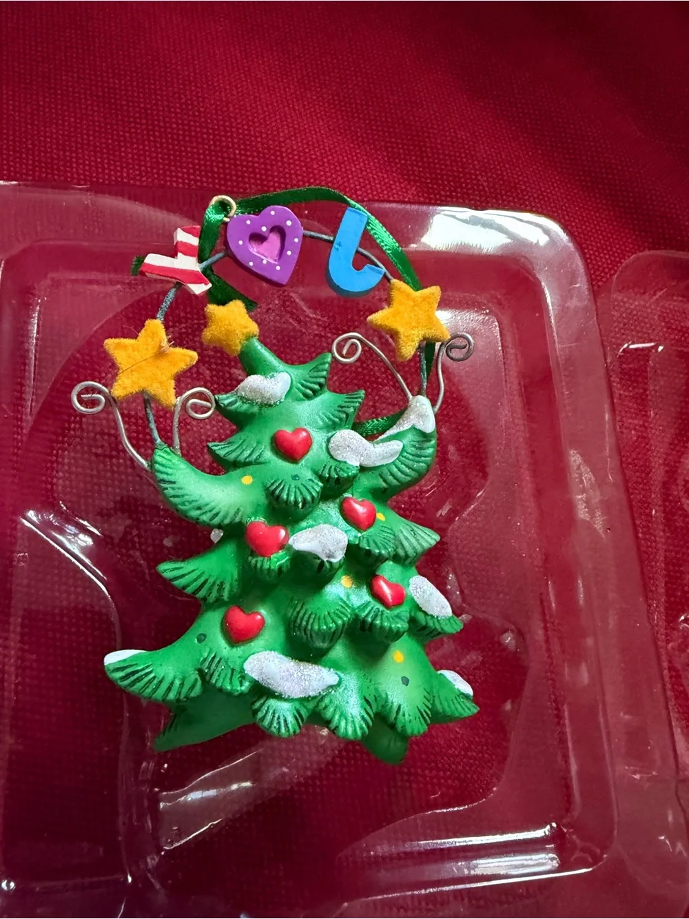 Vintage Carlton  Cards Holiday Tree Joy Ornament.